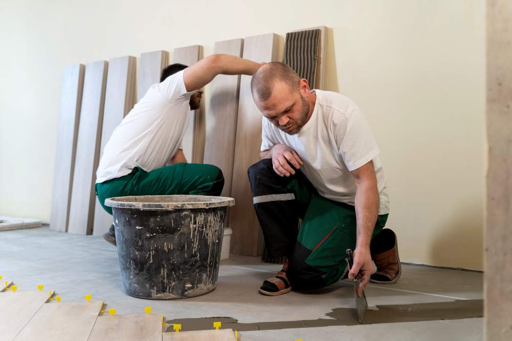 Renovation contractor working (illustration)